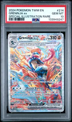 2024 POKEMON TWM EN-TWILIGHT MASQUERADE #214 GRENINJA EX PSA 10 - Image 1