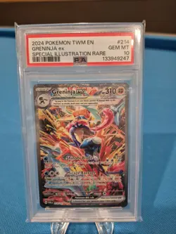 2024 POKEMON TWM EN-TWILIGHT MASQUERADE #214 GRENINJA EX PSA 10 - Image 3