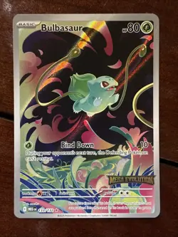 Pokemon Mega Evolution Bulbasaur Stamped 133/132 Illustrations Rare Holo - Image 1