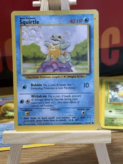 Pokemon TCG Squirtle Base Set Unlimited Common 63/102 MP Vintage WOTC 1999 - Image 5