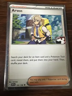 Arven 166/198 Play! Prize Pack Series Stamped Pokemon TCG NM - Image 1
