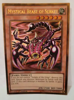 YUGIOH MYSTICAL BEAST OF SERKET PGL2-EN032 GOLD LIGHT PLAYED - Image 1