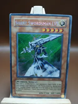 HP/DMG Yugioh Silent Swordsman LV5 EEN-ENSE4 Secret Rare Elemental Energy - Image 1