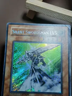 HP/DMG Yugioh Silent Swordsman LV5 EEN-ENSE4 Secret Rare Elemental Energy - Image 2