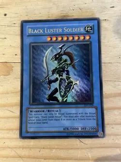 Yu-Gi-Oh Black Luster Soldier SYE-024 Unlimited Edition Holo LP See Pictures - Image 1