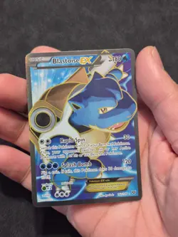 2014 Pokemon XY Full Art Blastoise EX 142/146 EXCELLENT CONDITION CARD - Image 2