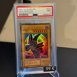 2001 YU GI OH JP P402 GRADED CARD DARK MAGICIAN PREMIUM PACK 4 P402 - Image 1