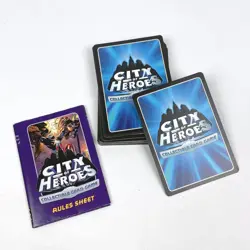 2005 CITY OF HEROES Collectible Card Game 36 Card Lot w/ Instructions - Image 1