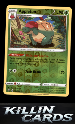 Reverse Holofoil Appletun 023/192 Pokemon Holo Rare SWSH02: Rebel Clash Card NM - Image 1