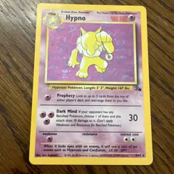 Pokemon TCG Hypno Fossil Holo Unlimited Rare Card 8/62 LP - Image 1