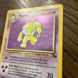 Pokemon TCG Hypno Fossil Holo Unlimited Rare Card 8/62 LP - Image 3