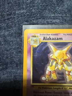 Alakazam 1/102 Base Set Holo Rare Unlimited Pokemon TCG Card MP Condition - Image 2