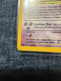 Alakazam 1/102 Base Set Holo Rare Unlimited Pokemon TCG Card MP Condition - Image 5