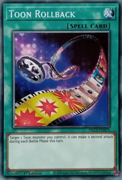 DLCS-EN075 TOON ROLLBACK COMMON 1ST EDITION YuGiOh CARD - Image 1