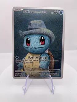 Squirtle with Grey Felt Hat Pokemon 'Custom' Van Gogh Full Art / Promo Card - Image 1
