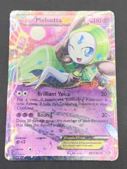Meloetta EX RC11/RC25 Legendary Treasures Pokemon Card Radiant Collection - Image 1