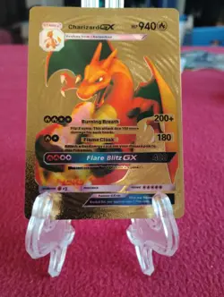 Charizard GX Gold Foil Fan Art Pokemon Collector Card - Image 2