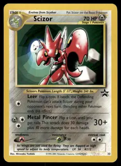 Pokemon Cards Scizor 33 Wizards Black Star Promos WOTC Promo NM *2 - Image 1