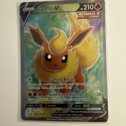 Flareon v 169/203SWSH07: Evolving Skies Ultra Rare Card Near Mint Condition - Image 1