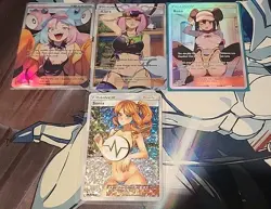 Custom Anime Pokemon Card Sexy Adult Waifu Trainer Sonia, Clara, Iono, Rosa - Image 1