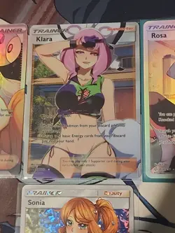 Custom Anime Pokemon Card Sexy Adult Waifu Trainer Sonia, Clara, Iono, Rosa - Image 3