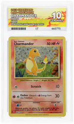 Pokemon TCG Card Charmander 001/034 Classic Collection CLC *English* - ACE 10 - Image 1