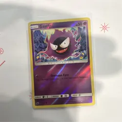 Pokemon Gastly 36/111 Sm-Crimson Invasion Reverse Holo Card 50HP English Common - Image 1