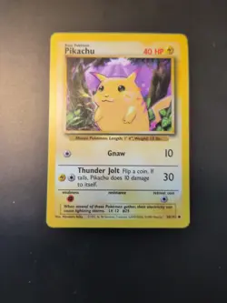 1995 Basic Pokemon Card Yellow Cheeks Pikachu 58/102 - Image 1