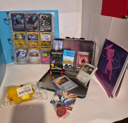 Pokemon Huge Lot Of Binder Lunchbox Collection 230+ Cards W/ 60+ Holos & More - Image 1