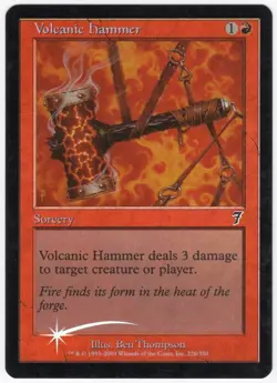 Volcanic Hammer 2001 FOIL MTG Core Set 7th Edition Red Common Sorcery NM AZ1 - Image 1