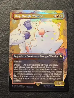 Mog, Moogle Warrior (Borderless) (Chocobo Track Foil) Commander: Final... - Image 1