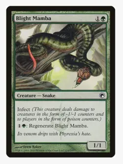 ​Blight Mamba | MTG SOM | EDH Commander Infect Regenerate Snake | LP - Image 1