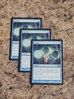 Mtg core set M12 common powerhouse PONDER x3 NM unplayed - Image 1