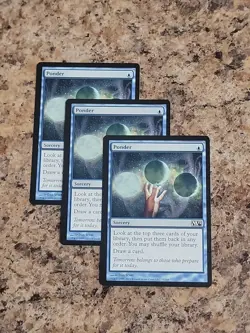 Mtg core set M12 common powerhouse PONDER x3 NM unplayed - Image 2