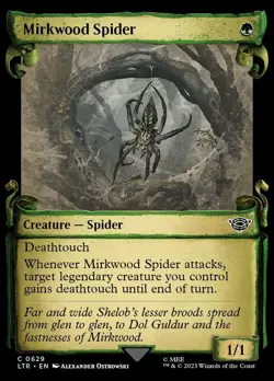Mirkwood Spider 629 LTR Showcase Deathtouch Common Ostrowski Green Foil NM - Image 1