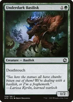 Underdark Basilisk 208 AFR MTG Adventures Deathtouch Green Common Hollowell NM - Image 1