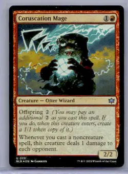 Foil Coruscation Mage #131 Bloomburrow Near Mint or Better W/Tracking - Image 1
