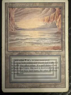 1994 MTG Revised Edition Underground Sea Rare Dual Land MP Excellent Condition - Image 1