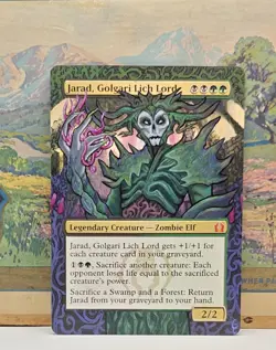 Jarad Golgari Lich Lord MTG Hand Painted Borderless Alter Magic by S&S x GC - Image 1