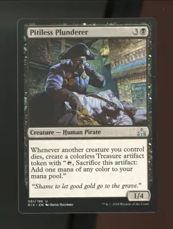 MTG Pitiless Plunderer Rivals of Ixalan 81/196 - Image 1