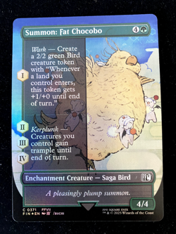 Summon: Fat Chocobo MTG Final Fantasy 0371 Borderless Common Foil NM - Image 1