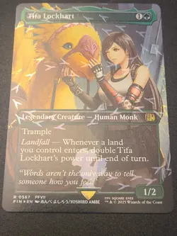 Tifa Lockhart (Borderless) (Chocobo Track Foil) Final Fantasy Foil MtG - Image 1
