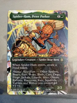 MTG Spider-Ham, Peter Porker 0201 Regular (Borderless) Marvel's Spider-Man NM - Image 1
