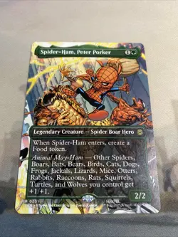 MTG Spider-Ham, Peter Porker 0201 Regular (Borderless) Marvel's Spider-Man NM - Image 2