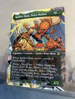 MTG Spider-Ham, Peter Porker 0201 Regular (Borderless) Marvel's Spider-Man NM - Image 3