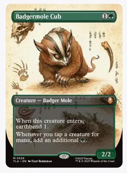 Badgermole Cub (Borderless) Avatar: The Last Airbender MTG - Image 1