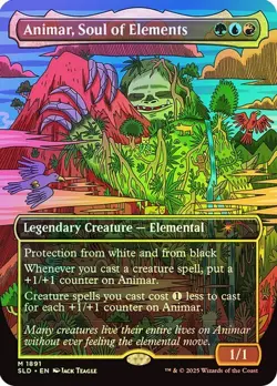 Animar, Soul of Elements *Foil Borderless* - SLD - NM - Magic The Gathering MTG - Image 1