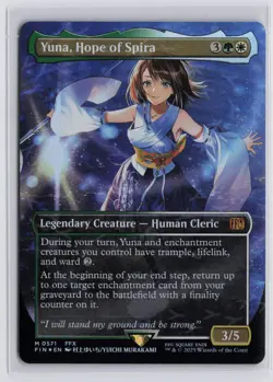 Yuna, Hope of Spira (Borderless) (Chocobo Track Foil) Final Fantasy Magic MTG - Image 1
