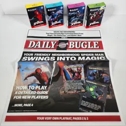 Magic The Gathering Spider-Man Welcome Decks & NYCC 2025 Promo Playmat Newspaper - Image 1