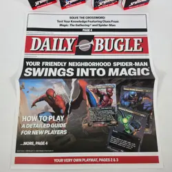 Magic The Gathering Spider-Man Welcome Decks & NYCC 2025 Promo Playmat Newspaper - Image 2